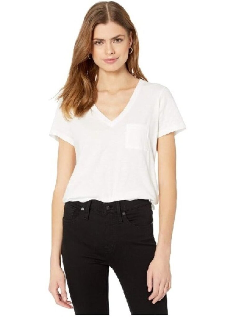 Madewell Whisper Cotton V-Neck Pocket Tee